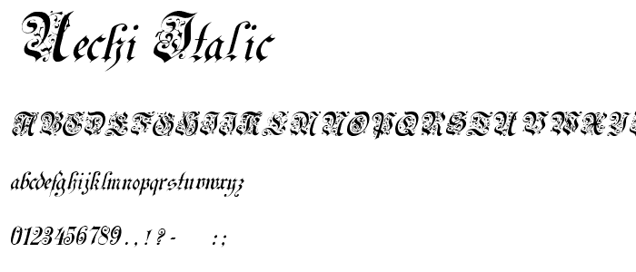 Uechi Italic font